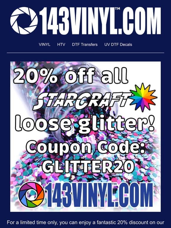 HUGE Savings on Glitter!