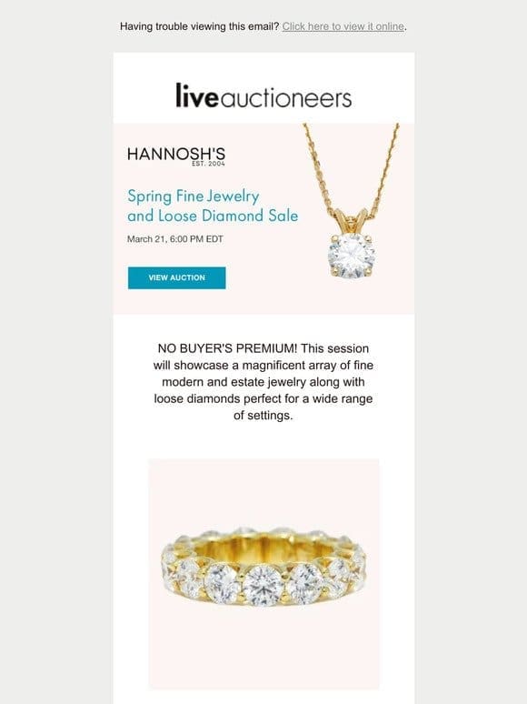 Hannosh’s | Spring Fine Jewelry and Loose Diamond Sale