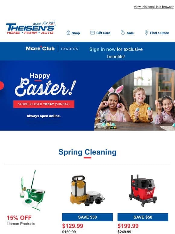 Happy Easter! Shop Online – Save $20 on Garden Carts