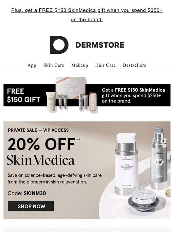 Hello， hydration! 20% off SkinMedica’s routine for dry skin