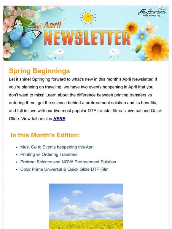 Hi Valued Customer， our April Newsletter is Here!  ️ | AA Print Supply Co