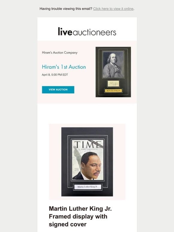 Hiram’s Auction Company | Hiram’s 1st Auction