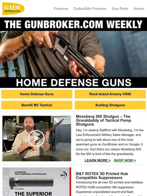 Home Defense Guns: Mossberg Shockwave， RIA VR80， Benelli M2， Bond Cyclops， Ruger and More!