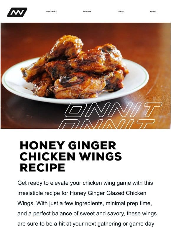 Honey Ginger Chicken Wings Recipe