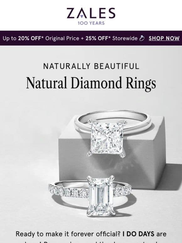 “I Do” Days END SOON ?? Shop Natural Diamonds