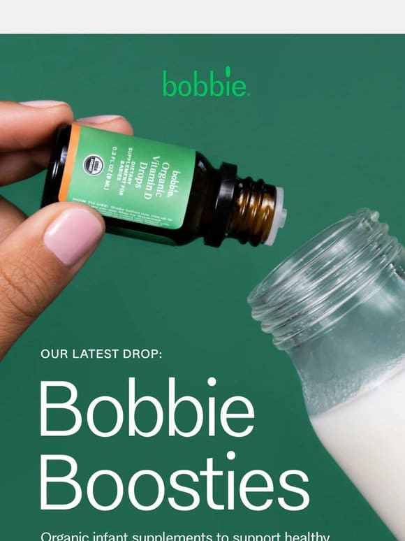 Introducing Boosties infant supplements!