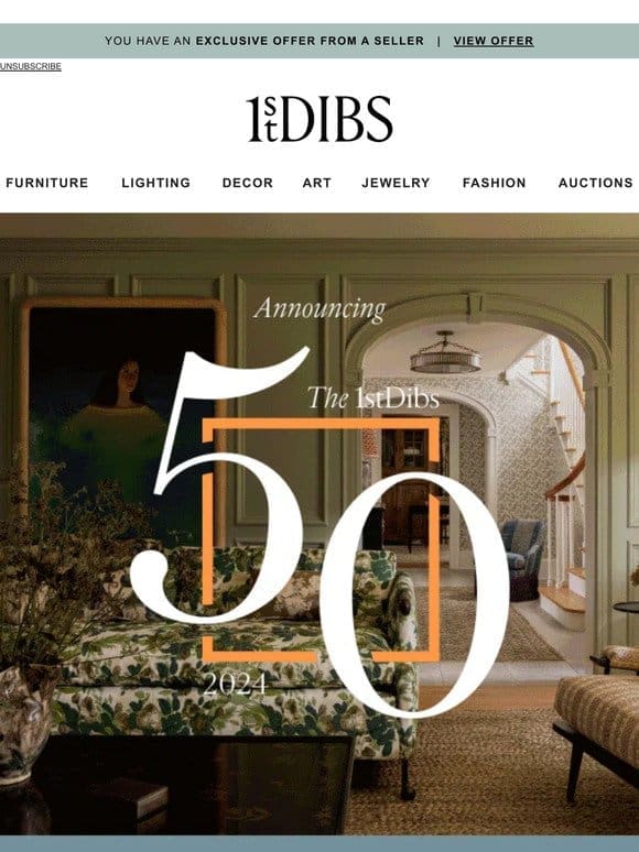 Introducing the 1stDibs 50 Designers of 2024