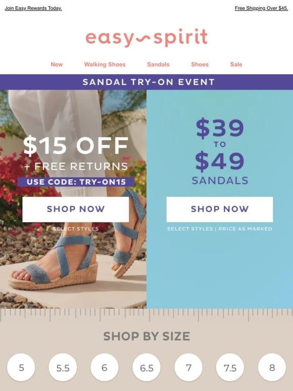 It’s the Season for Sandals now $39 and up