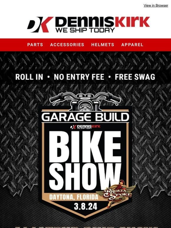 Join us at the Garage Build Bike Show!