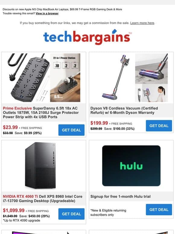 Just $348 for Vizio 65″ 4K Smart TV | $450 off Dell XPS 8960 Gaming Desktop | Refurb Dyson V8 Cordless Vacuum Under $200