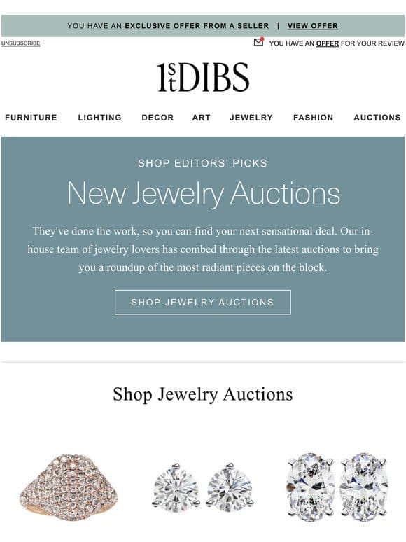 Just for you: Our jewelry auction picks