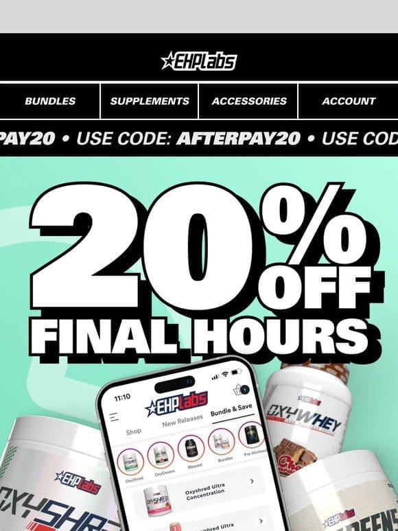 LAST CHANCE   20% OFF