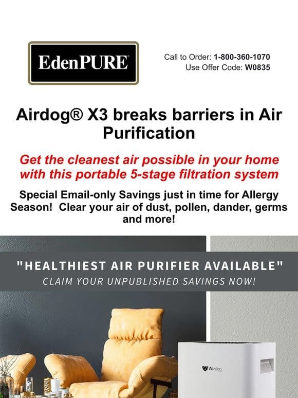 LAST CHANCE to SAVE on Best Air Purifier!