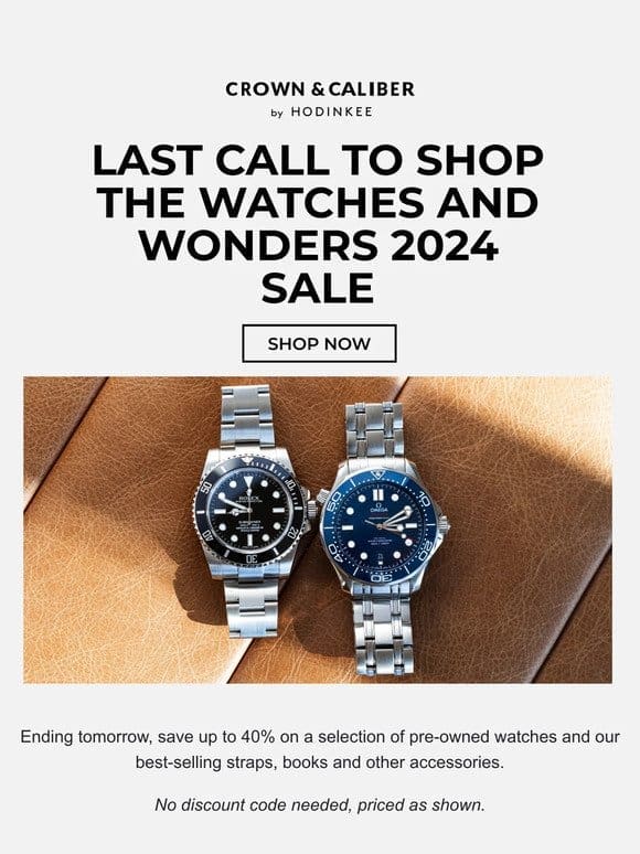 Last Call To Shop The Watches And Wonders 2024 Sale