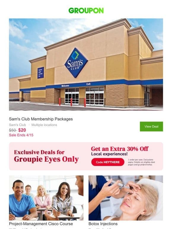 Last Chance! Extra $5 off a Sam’s Club Membership!