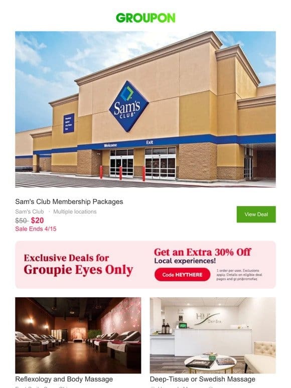 Last Chance! Extra $5 off a Sam’s Club Membership!