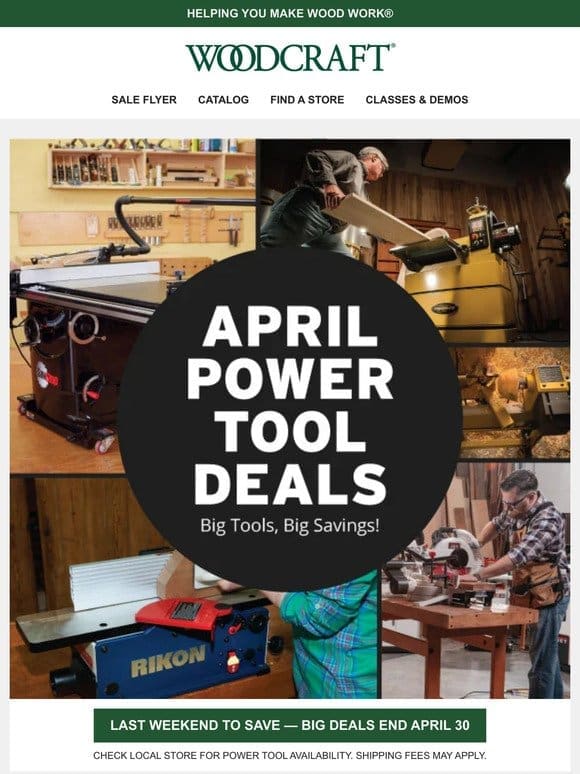 Last Chance Power Tool Deals Weekend