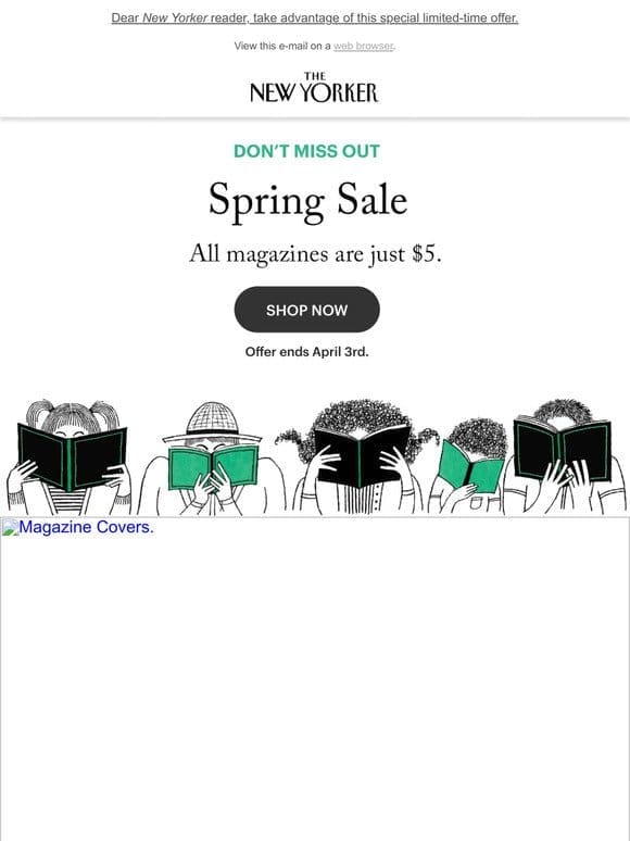 Last Chance: Spring Sale!