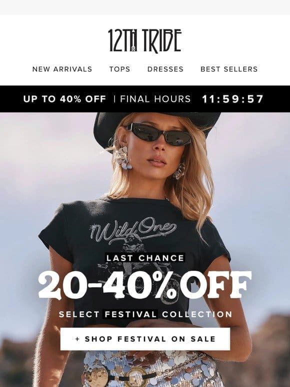 Last chance: 40% off festival favs