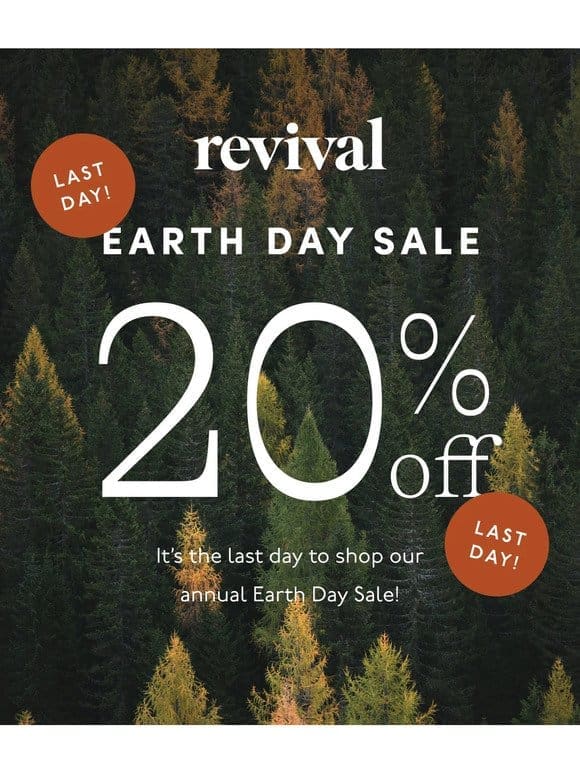 Last day for 20% off