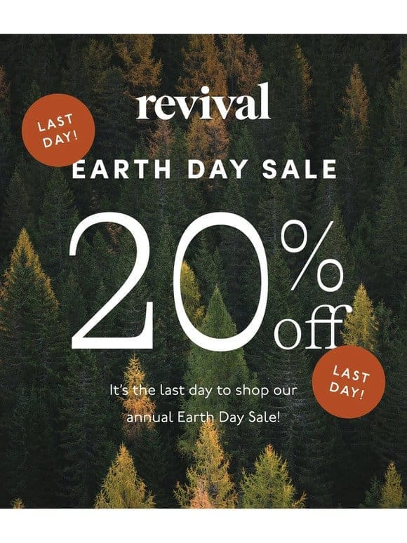 Last day to save 20%