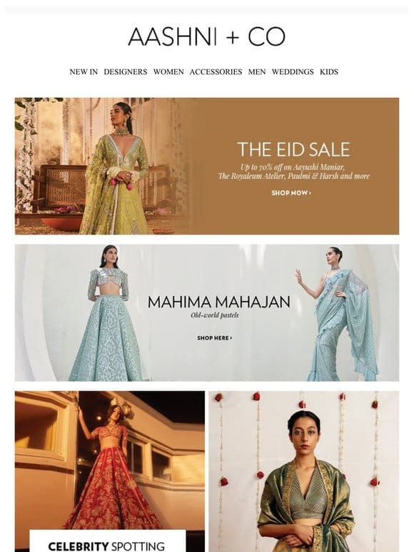 Last few days left: Eid sale up to 70% off on designer fashion!