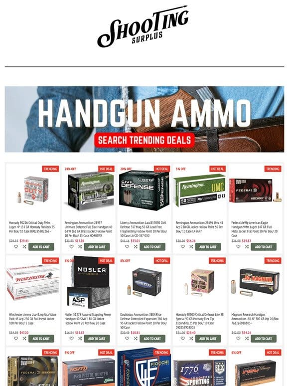 Lock & Load: Discover Sizzling Deals on New Handgun & Rifle Ammo!