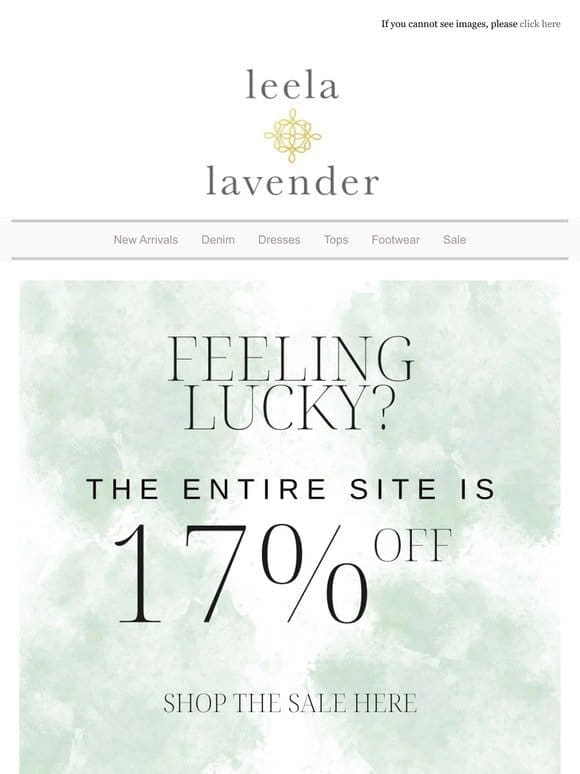 Lucky You – It’s A SALE Day!