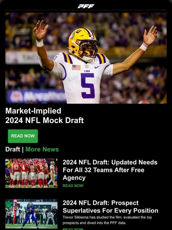 Market-Implied Mock Draft， Biggest Team Needs， Prospect Superlatives