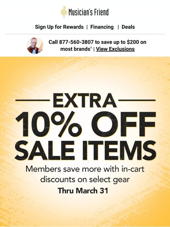 Members score an extra 10% off sale