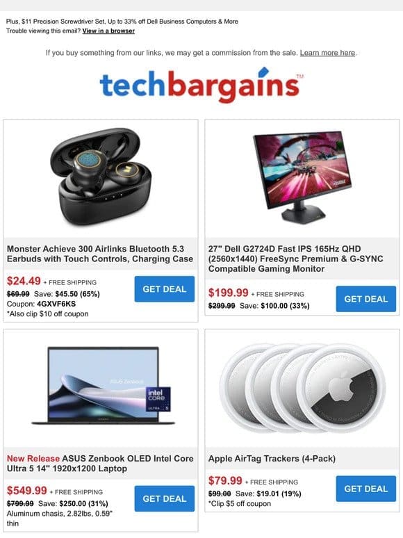 Monday Deals: $10 Outlet Extender | 31% off New ASUS Intel Ultra 5 Laptop | $30 Gourmia Air Fryer