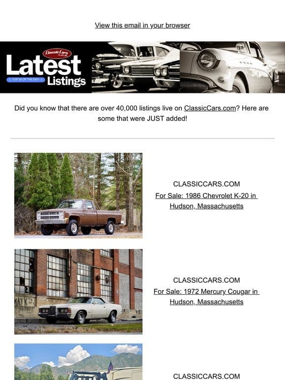 More classic cars from ClassicCars.com!