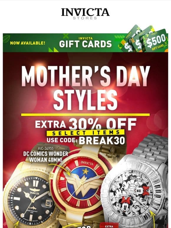 Mother’s Day Styles XTRA 30% OFF Select❗