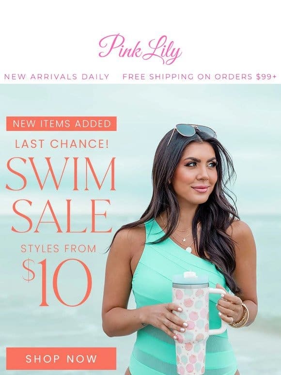 NEW STYLES ADDED: Swim Sale