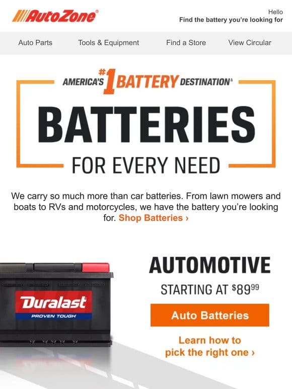 Need the battery? We’ve got you covered!