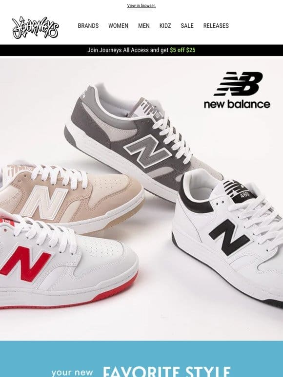 New Balance 480 | Simple， clean & classic