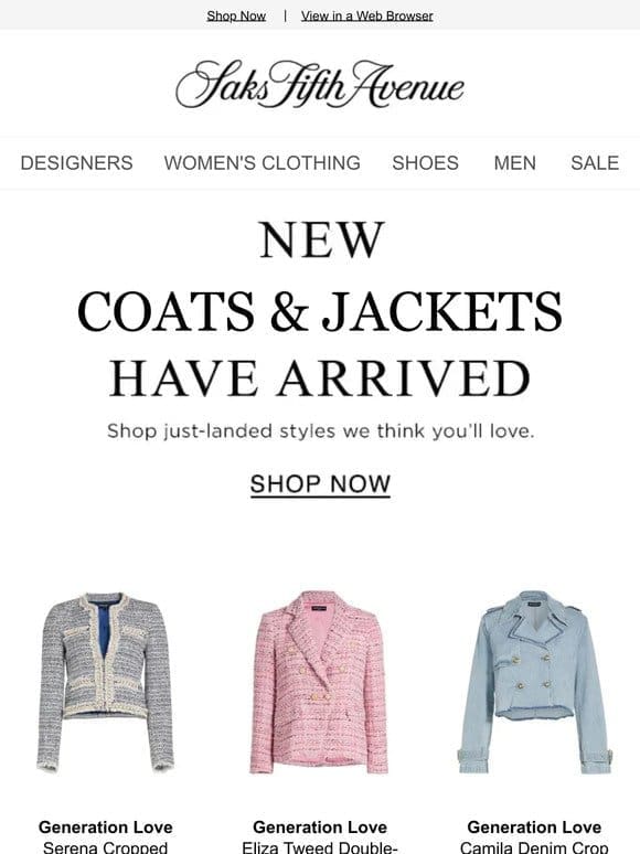 New Coats & Jackets we found just for you