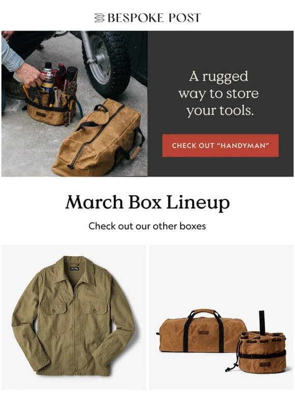 New March Box: Heritage Quality Tool Storage