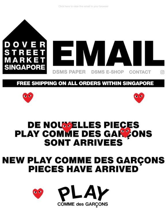 New Play Comme des Garçons pieces have arrived