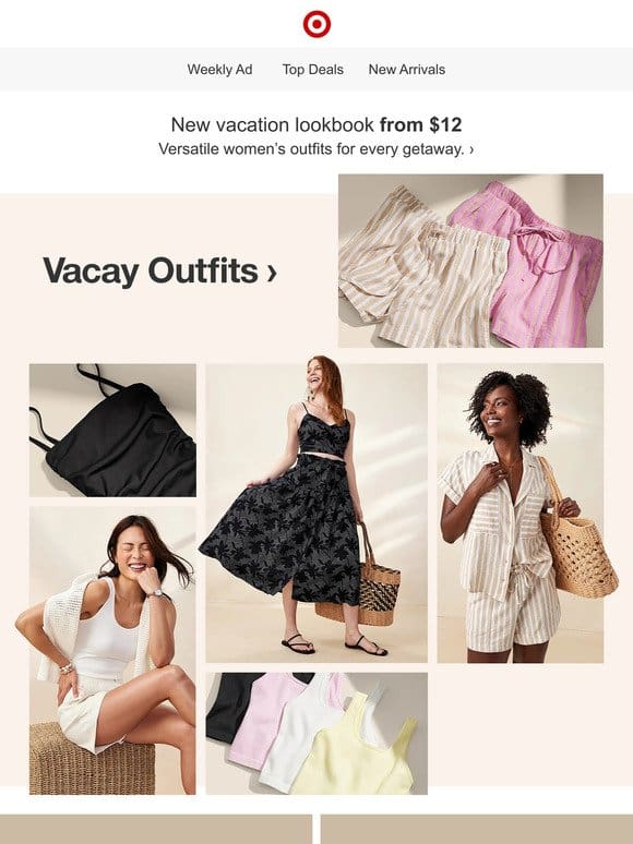 New vacay lookbook from $12.