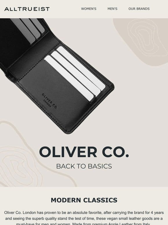 OLIVER CO. | Bio-Based Premium Wallets