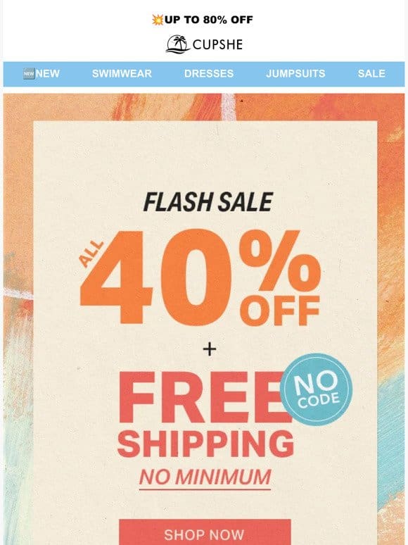 OMG. ALL 40% OFF & FREE SHIPPING