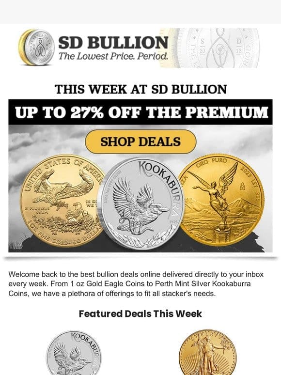 On Sale This Week at SD Bullion