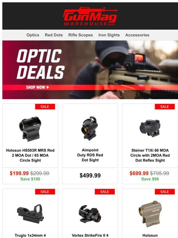 Optics For Any Shooting Occasion | Holosun HS503R MRS 2 MOA Red Dot Sight for $200