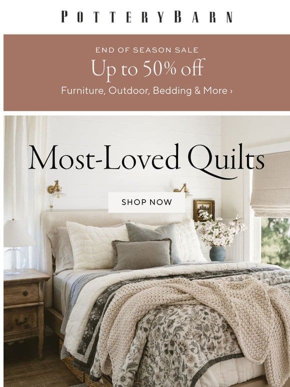 Our most-loved quilts ship free