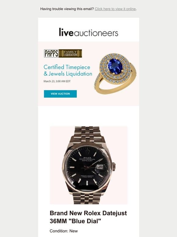 Papps Family Liquidation | Certified Timepiece & Jewels Liquidation