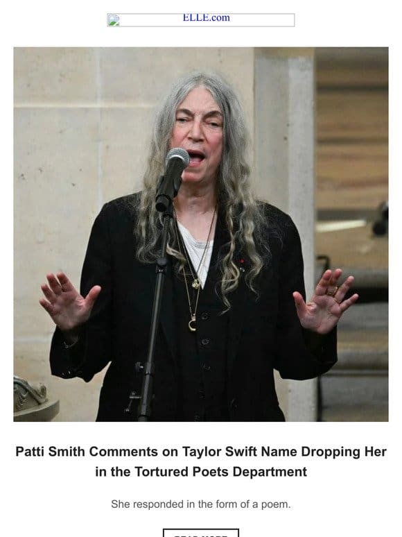 Patti Smith Comments on Taylor Swift Name Dropping Her in the Tortured Poets Department