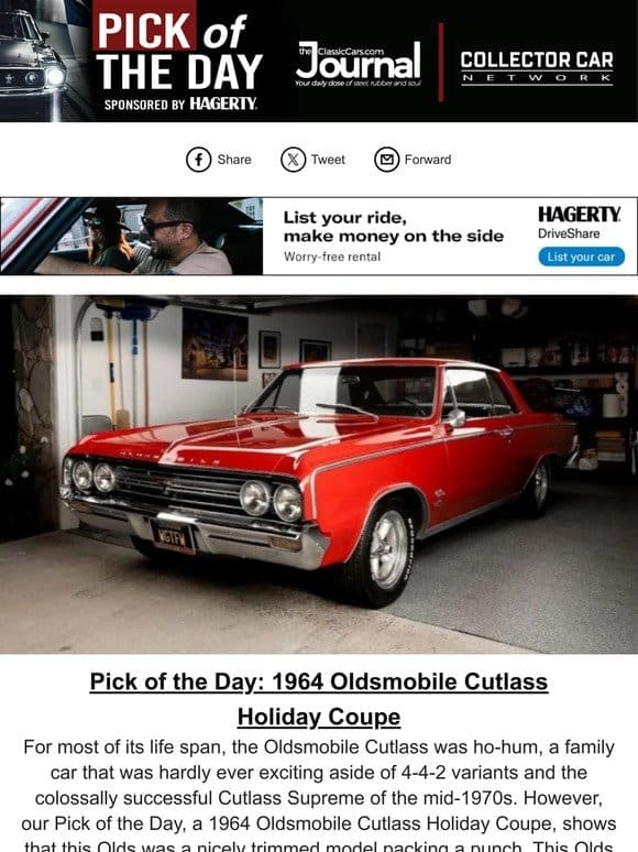 Pick of the Day: 1964 Oldsmobile Cutlass Holiday Coupe