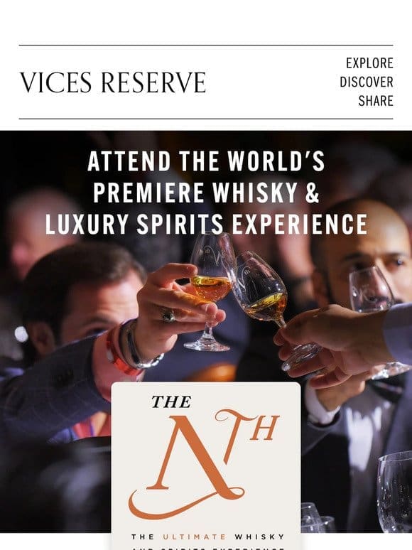 Preferred pricing at the premiere Whisky and Spirits event