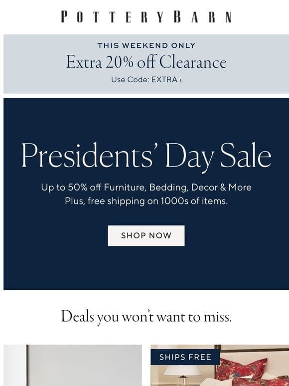 Presidents’ Day deals end soon!